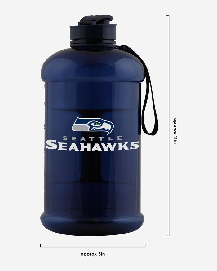 Seattle Seahawks Large Team Color Clear Sports Bottle FOCO - FOCO.com