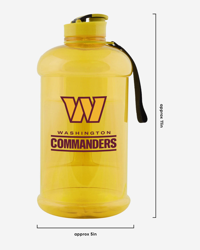 Washington Commanders Large Team Color Clear Sports Bottle FOCO - FOCO.com