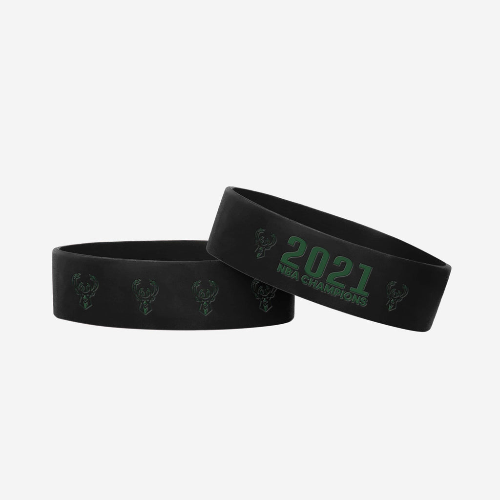 Milwaukee Bucks 2021 NBA Champions Bulk Bandz Bracelet FOCO - FOCO.com