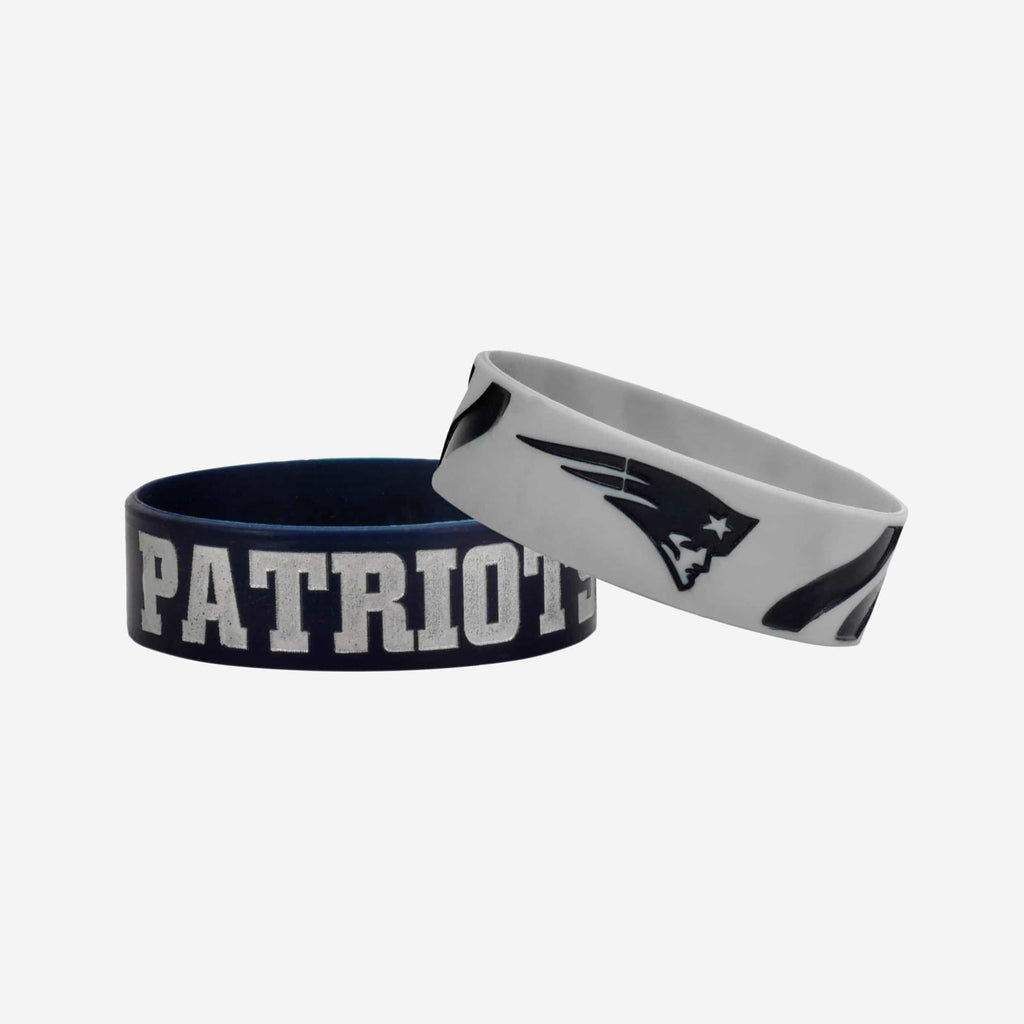 New England Patriots Bulk Bandz Bracelet 2 Pack FOCO - FOCO.com