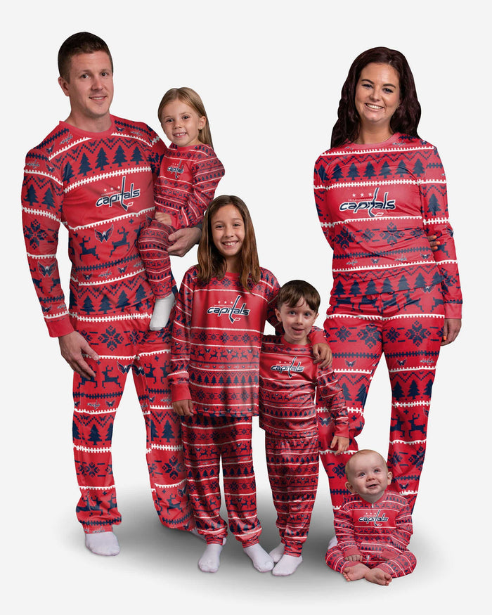 Washington Capitals Youth Family Holiday Pajamas FOCO - FOCO.com