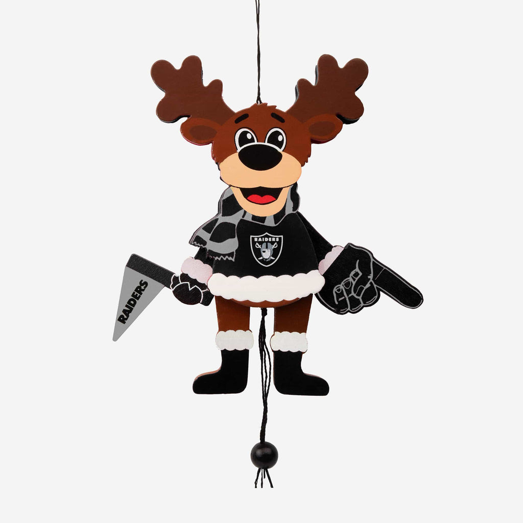 Las Vegas Raiders Cheering Reindeer Ornament FOCO - FOCO.com