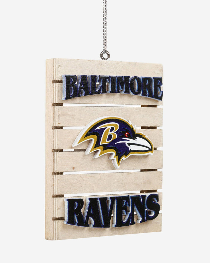 Baltimore Ravens Wood Pallet Sign Ornament FOCO - FOCO.com