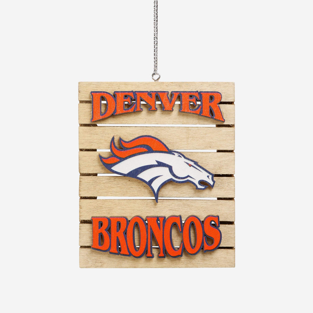 Denver Broncos Wood Pallet Sign Ornament FOCO - FOCO.com