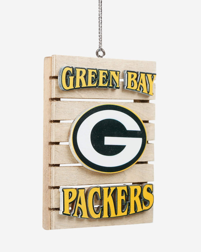 Green Bay Packers Wood Pallet Sign Ornament FOCO - FOCO.com