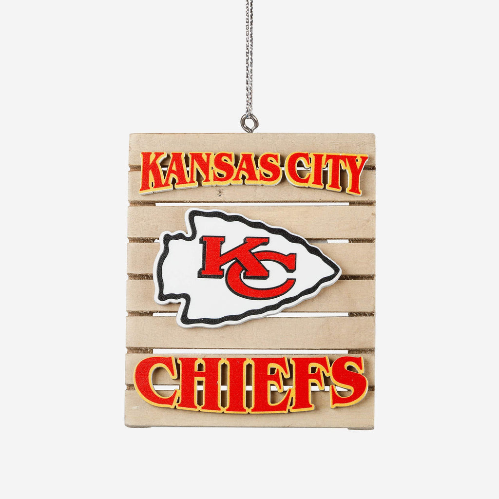 Kansas City Chiefs Wood Pallet Sign Ornament FOCO - FOCO.com