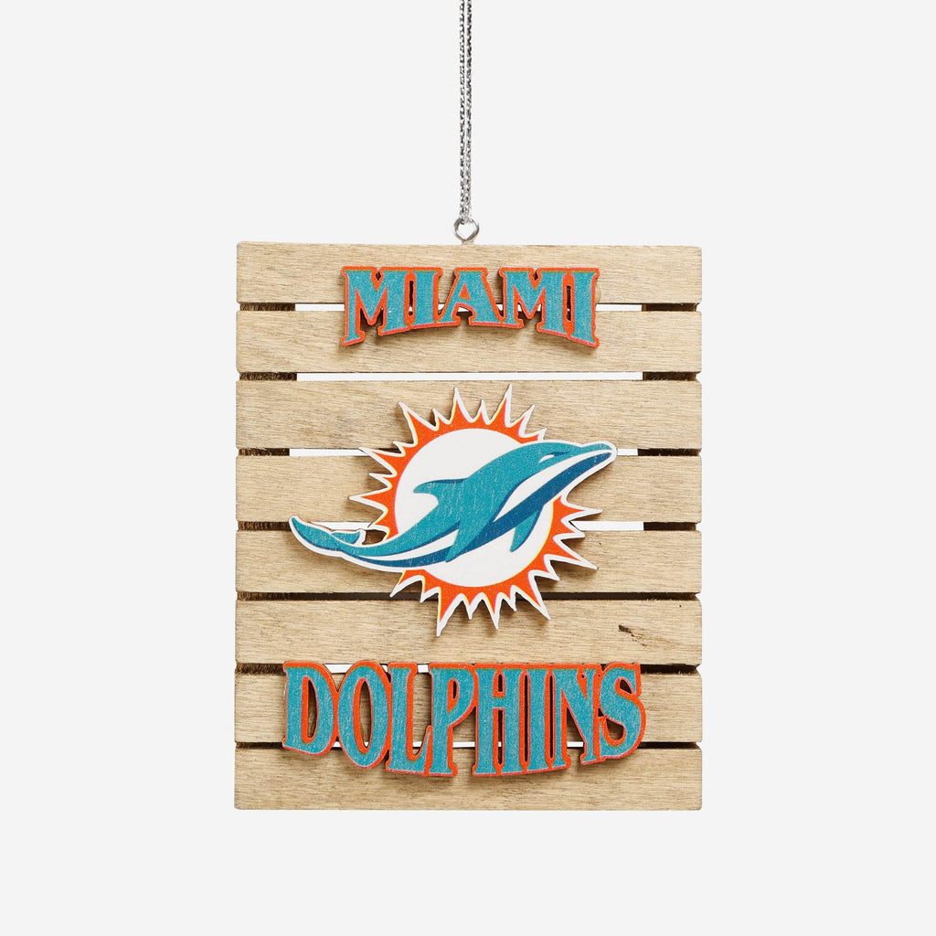 Miami Dolphins Wood Pallet Sign Ornament FOCO - FOCO.com