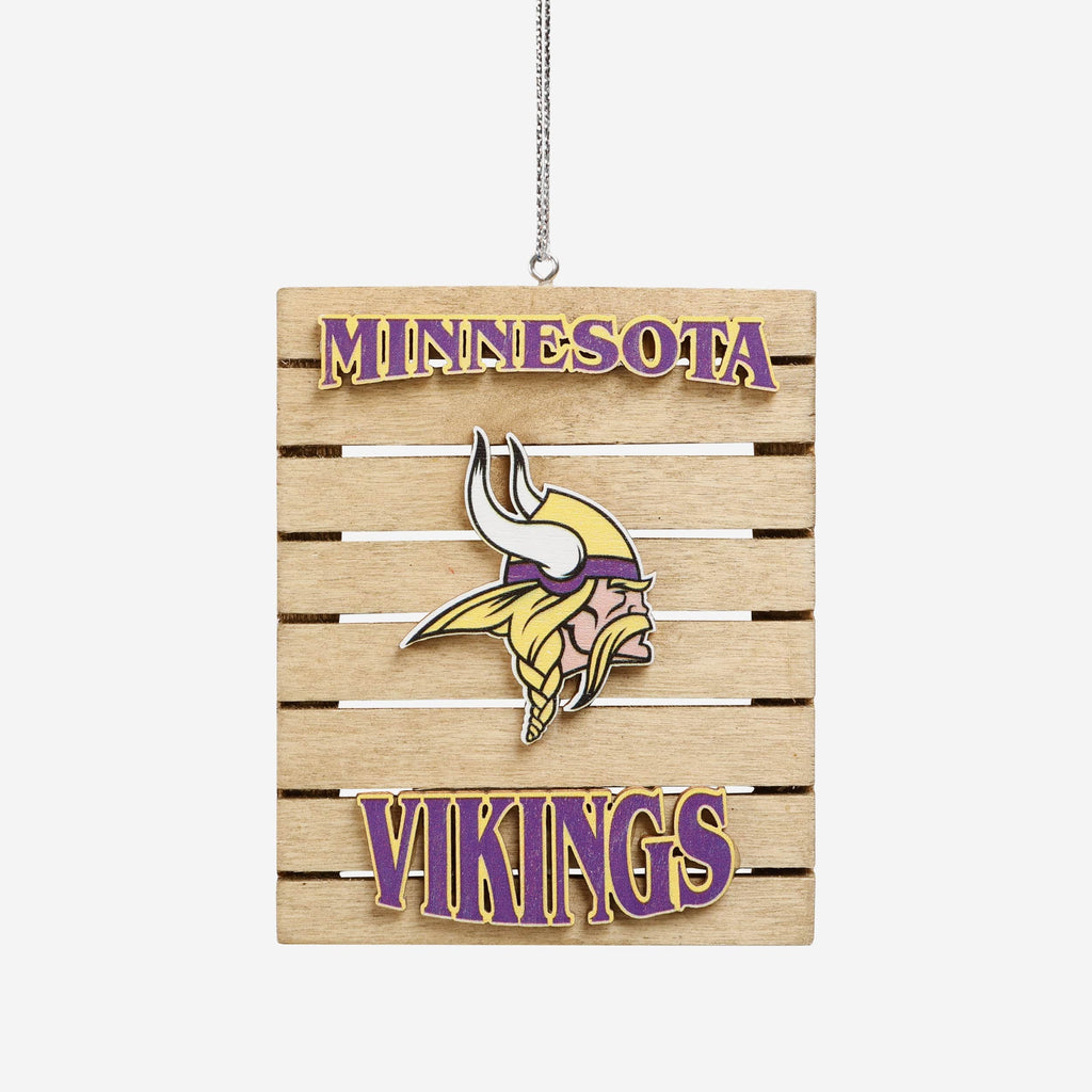 Minnesota Vikings Wood Pallet Sign Ornament FOCO - FOCO.com