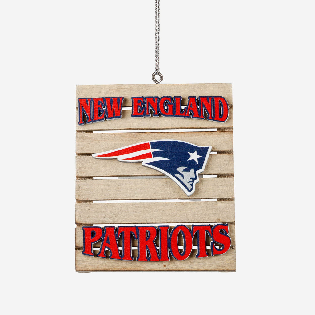 New England Patriots Wood Pallet Sign Ornament FOCO - FOCO.com