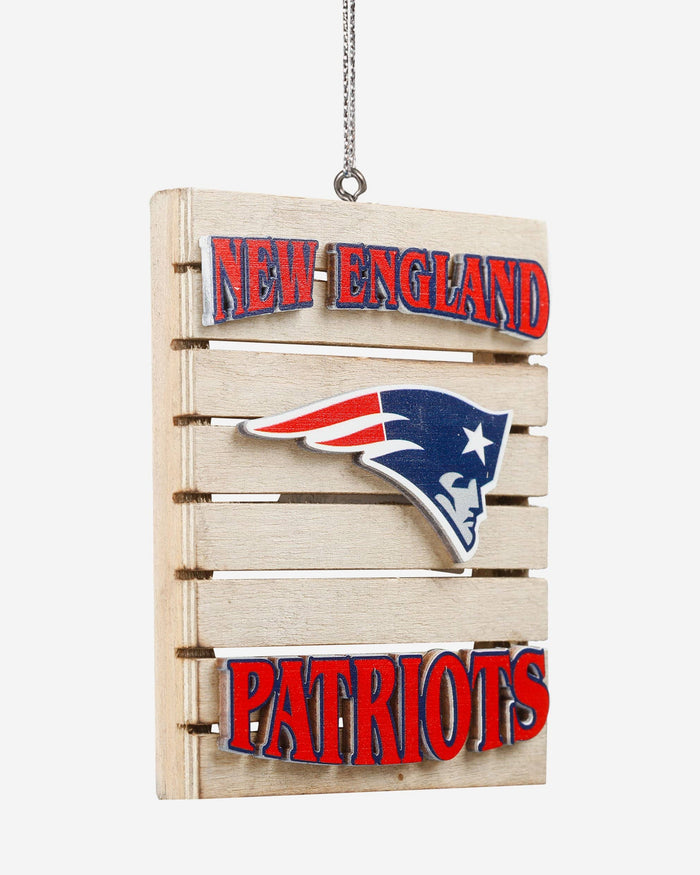 New England Patriots Wood Pallet Sign Ornament FOCO - FOCO.com