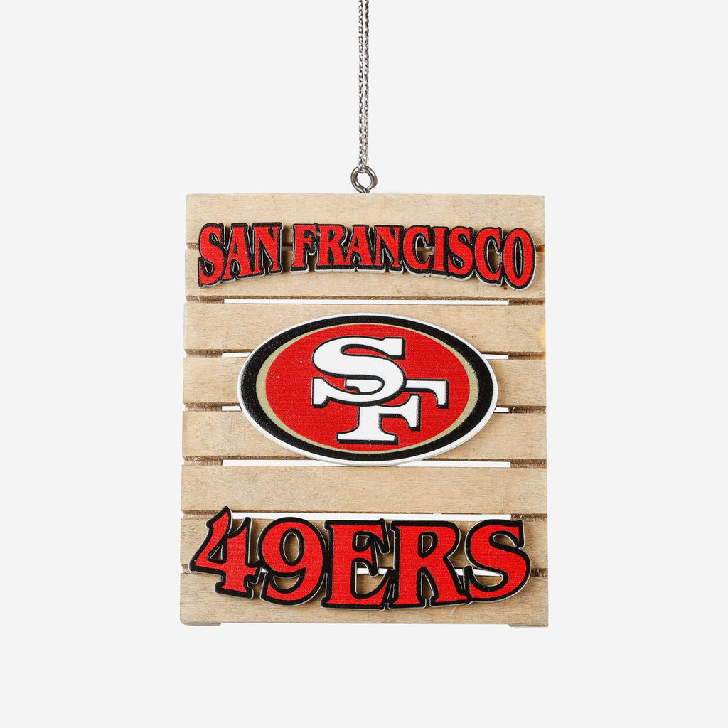 San Francisco 49ers Wood Pallet Sign Ornament FOCO - FOCO.com