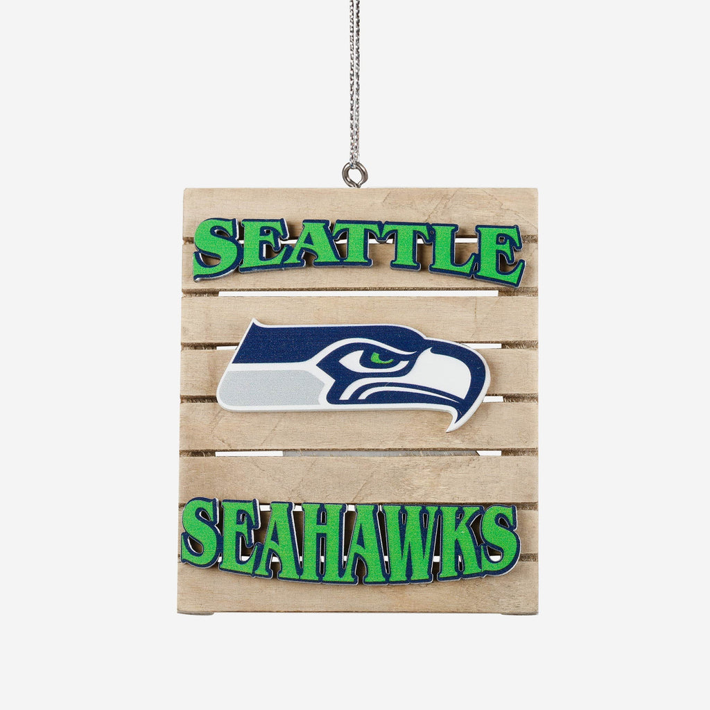 Seattle Seahawks Wood Pallet Sign Ornament FOCO - FOCO.com